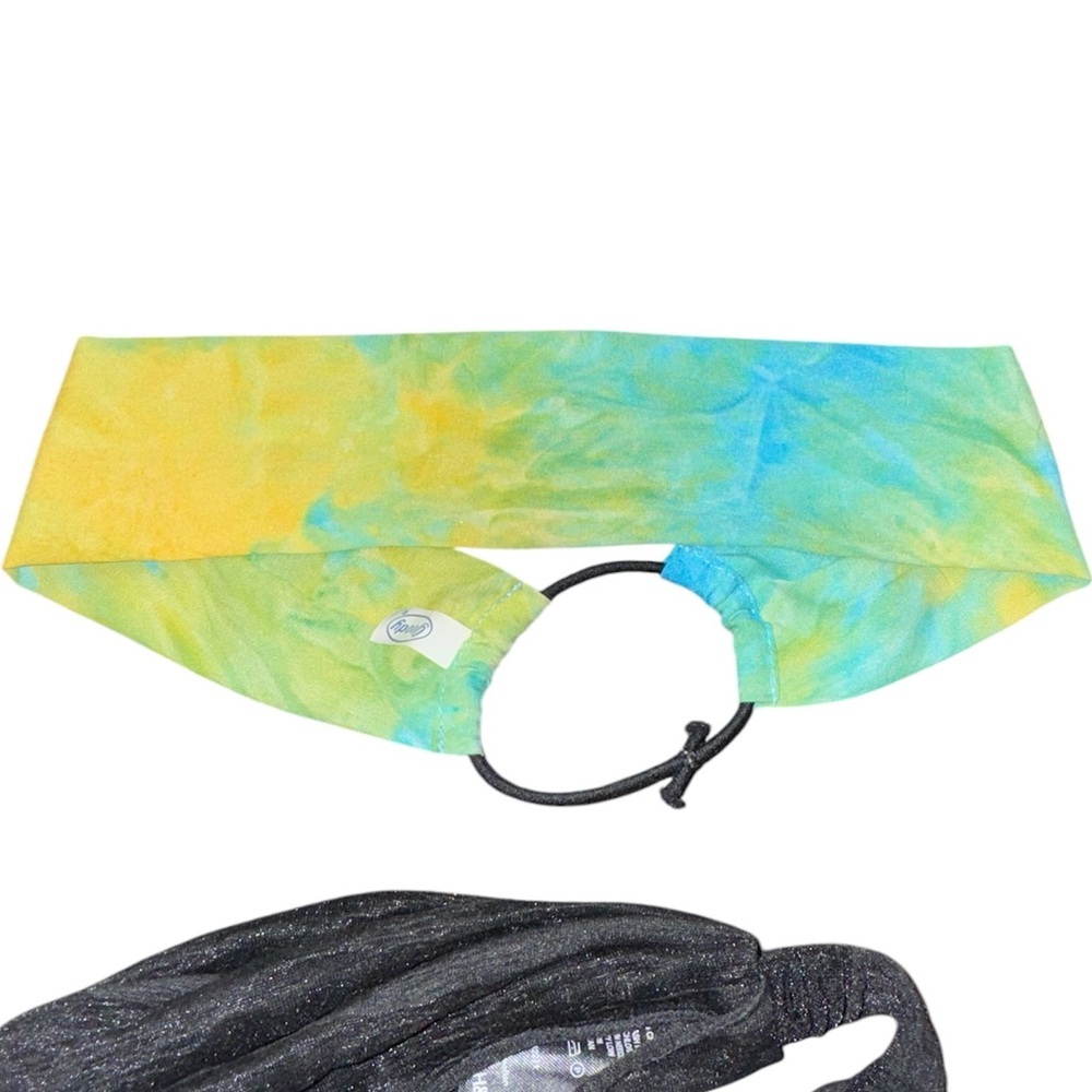 Goody Yellow Blue Green Tie Dye Stretch Headband